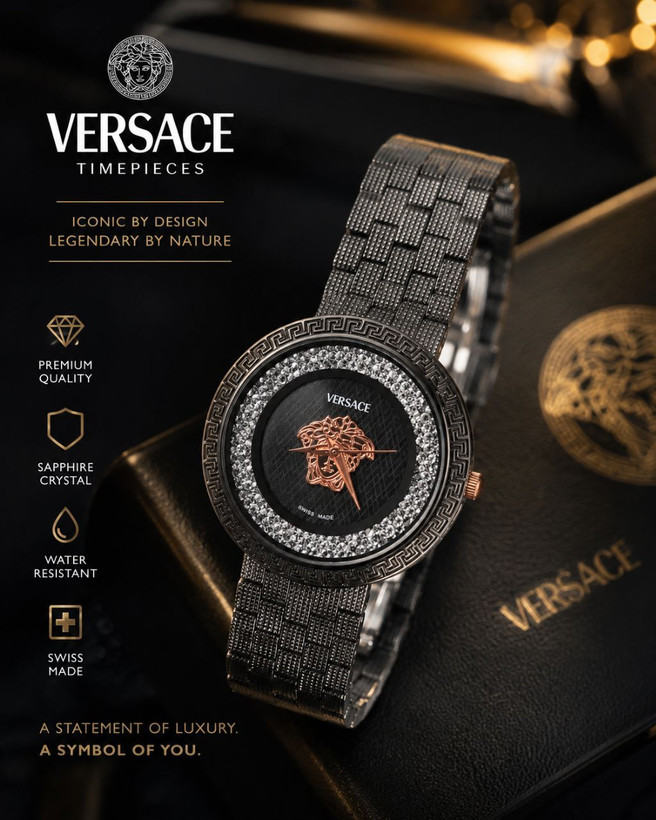 Versace Realy ورساچه #مجلسی تلالویی زیبا وچشم نواز برای خاص پسندان این برندمتفاوت رو با توجه به درخواستهای مکرر همکاران شارژ کردیم که دنبال ساعتهای دستبندی مجلسی بودن طرح تیفانی قفل دستبندی موتورکوارتز قاب نگینی بند دستبندی