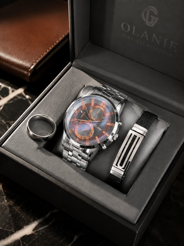 eagletime Orlendo geneva for men مردانه ▪️بند فلزی طرح سرامیکی طرح ۳ موتور طرح اتومات ▪️قفل تاشو