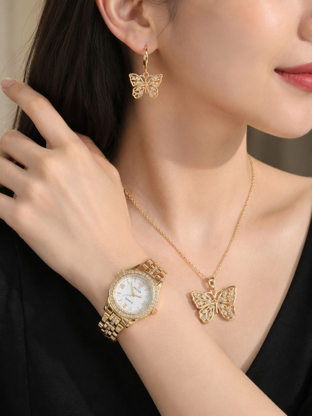 miihoo #مجلسی کیفیت رنگ عالی بندزنجیری درجه یک قفل دستبندی لاکی دارای نگین الماسی صفحه طرح لوگو