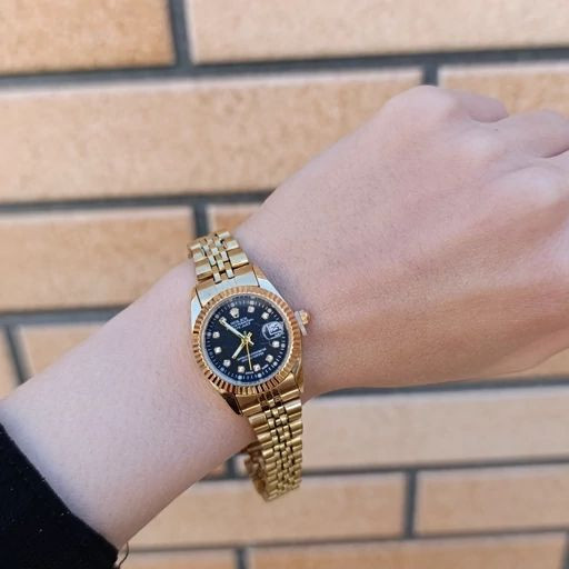 Rolex datejust #زنانه موتور ژاپن سبک دارای روزشمار ضدآب بند استیل رنگ ثابت شیشه تلسکوپی
