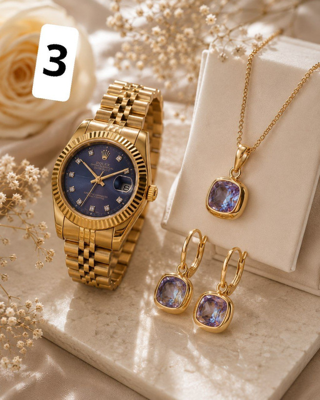 Rolex Day-Date #زنانه موتور ژاپن دارای روزشمار مارک رولکس بر روی قفل بند استیل رنگ ثابت شیشه کریستال (تلسکوپی) ضدآب