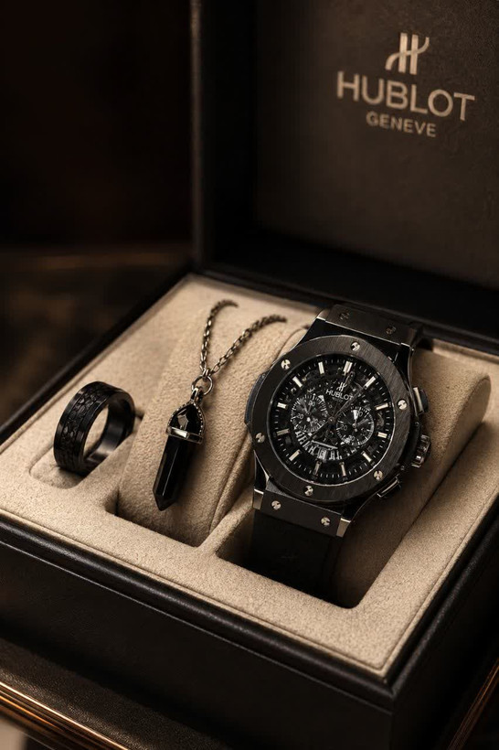 ew collection Hublot Clasico ساعت هابلوت موتور ژاپن طراحی ویژه صفحه بند رابر۲ لایه مخملی آنتی آلرژی قاب پشت حک شده قفل استیل کلیپسی هابلوت ضدآب