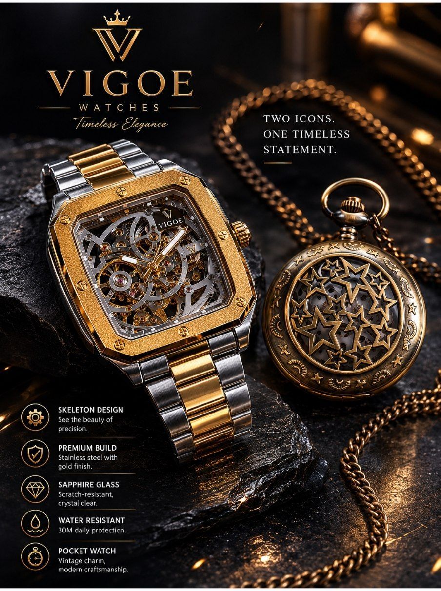 VIGUER ORIGINAL  AUTOMATIC   موتور ژاپن موتور پیدا قاب استیل  قفل پروانه ای  دارای شماتیک  استیل رنگ ثابت شارژ گیری سریع با حرکت دست