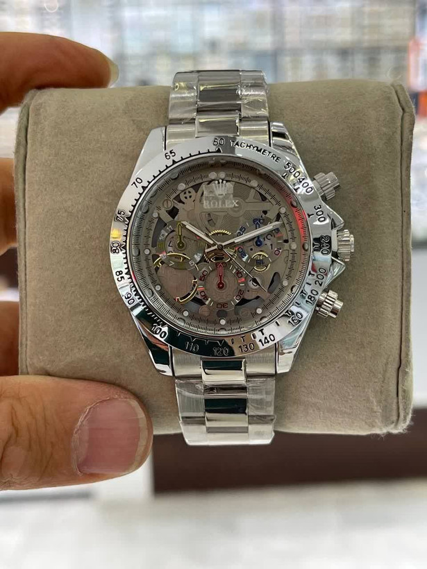 Rolex Submariner ساعت رولکس سابمرینر موتور ژاپن دارای روزشمار قاب دوار بند و قفل استیل شیشه کریستال حک لوگو برروی دسته موتور