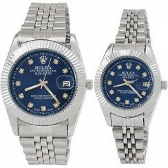 Rolex Set طرح datejust #ست موتور ژاپن سبک دارای روزشمار ضدآب بند استیل رنگ ثابت شیشه تلسکوپی