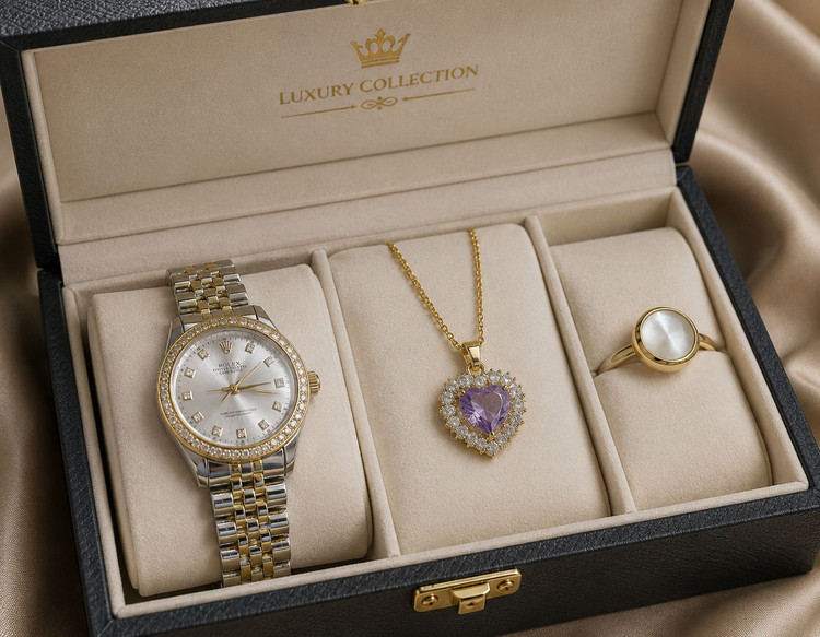 Rolex Datejust #زنانه موتور کوارتز بند استیل رنگ ثابت ضدآب