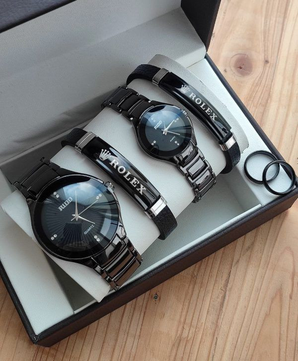 RADO JUBILE set طرح #سرامیکی موتور ژاپن دارای روزشمار بند استیل رنگ ثابت شیشه کریستال ضدخش ضدآب