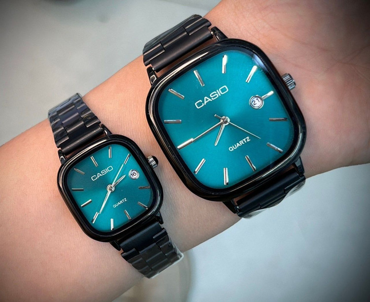 Casio OLDMONEY اولدمانی #فلزی موتور ژاپن دارای روزشمار بند استیل رنگ ثابت سایز کلاسیک ضدآب