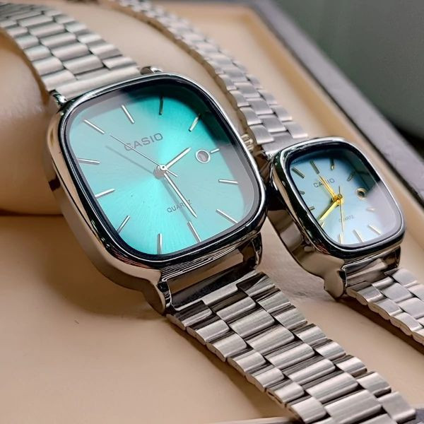 Casio OLDMONEY اولدمانی #فلزی موتور ژاپن دارای روزشمار بند استیل رنگ ثابت سایز کلاسیک ضدآب