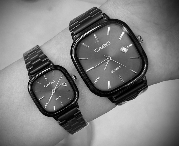Casio OLDMONEY اولدمانی #فلزی موتور ژاپن دارای روزشمار بند استیل رنگ ثابت سایز کلاسیک ضدآب