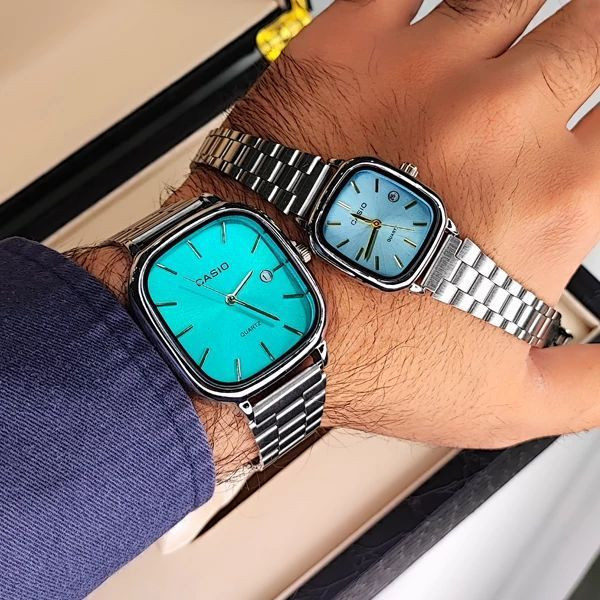 Casio OLDMONEY اولدمانی #فلزی موتور ژاپن دارای روزشمار بند استیل رنگ ثابت سایز کلاسیک ضدآب