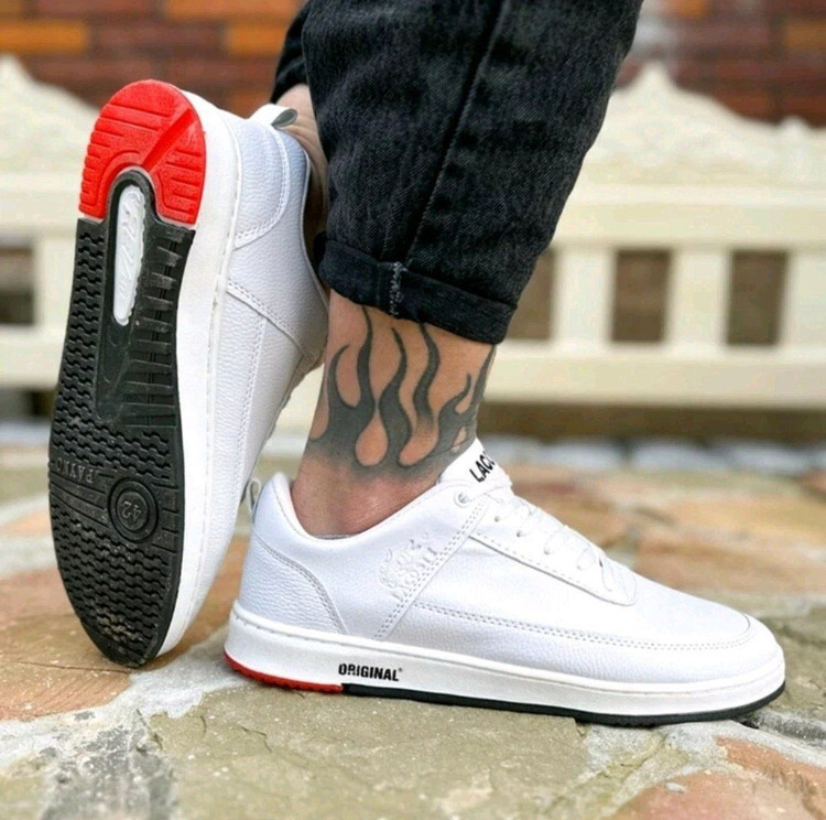 🆔 شناسه : #76346 نام : کفش اسپرت مردانه مدل لاگوست 👟🔥 ✅جنس رویه چرم صنعتی با کیفیت ✅جنس زیره پی یو ✅دوردوخت شده ✅نرم و منطعف