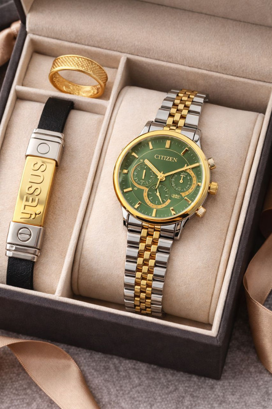 ELEGANCE CITIZEN ROMANSON SEIKO For women #فلزی #زنانه موتور کوارتز شرکتی قفل کلیپسی بنداستیل رنگ ثابت قاب استیل طرح سه موتور دارای روز شمار بند اجری ضدآب
