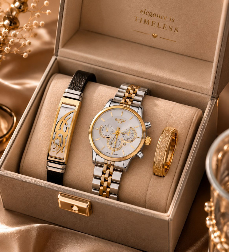 ELEGANCE CITIZEN ROMANSON SEIKO For women #فلزی #زنانه موتور کوارتز شرکتی قفل کلیپسی بنداستیل رنگ ثابت قاب استیل طرح سه موتور دارای روز شمار بند اجری ضدآب