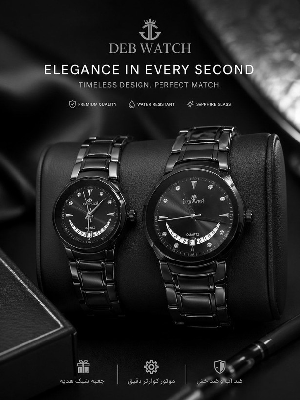 timezone ORIGINAL CERAMIC ❌ساعت ست طرح رادو #سرامیکی موتور ارجینال ضدآب دارای روزشمار قاب استیل بند استیل-سرامیک رنگ ثابت شیشه کریستال ضدخش قفل استیل فشاری
