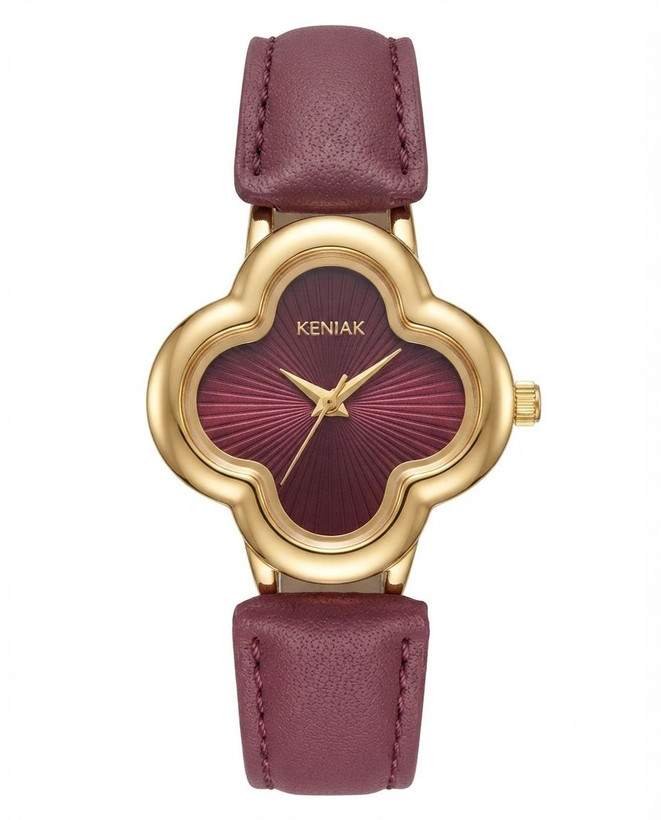 کد 2936 زنانه زنجیری و چرمی برند KEYMAX ترند روز موتور کوارتز طراحی خاص دارای رنگ بندی قفل دستبندی