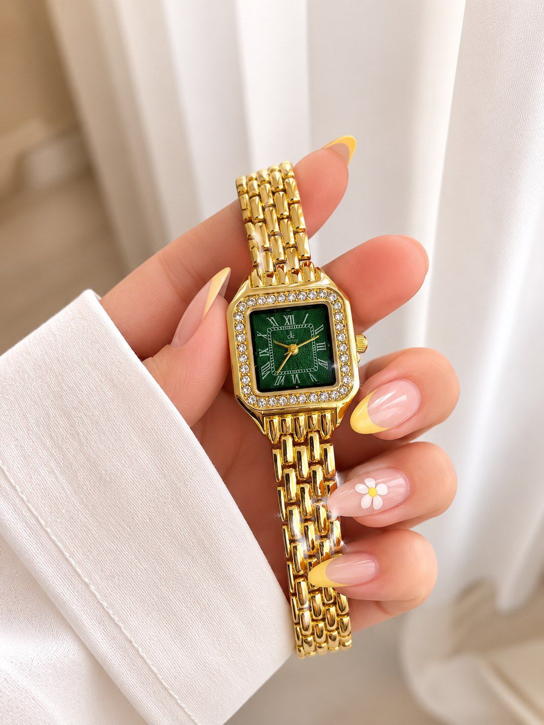 ☑️ DEEN KEEN  jewellery antique    استایل متفاوت با  ⚡️طرح یونانی برند شرکتی  شیشه سافایر  قفل دستبندی  موتورکوارتز  بند استیل رنگ ثابت