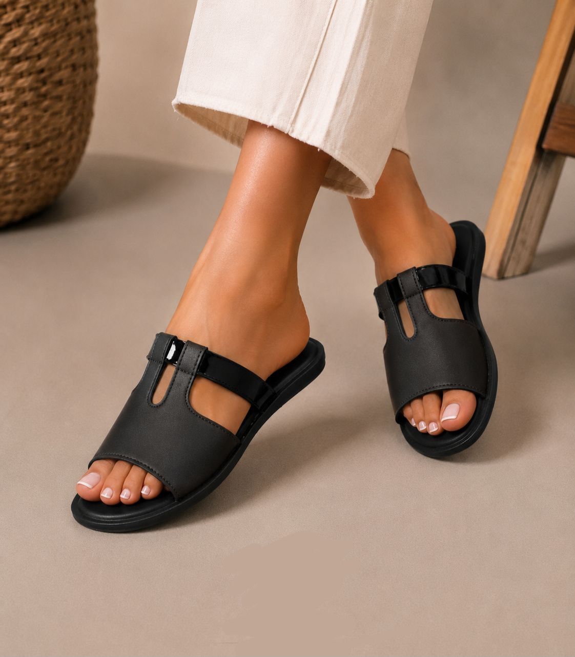 صندل زنانه مدل تیموتی👡  #زنانه  ✅جنس رویه چرم مصنوعی ✅زیره از جنس pu نرم و منعطف