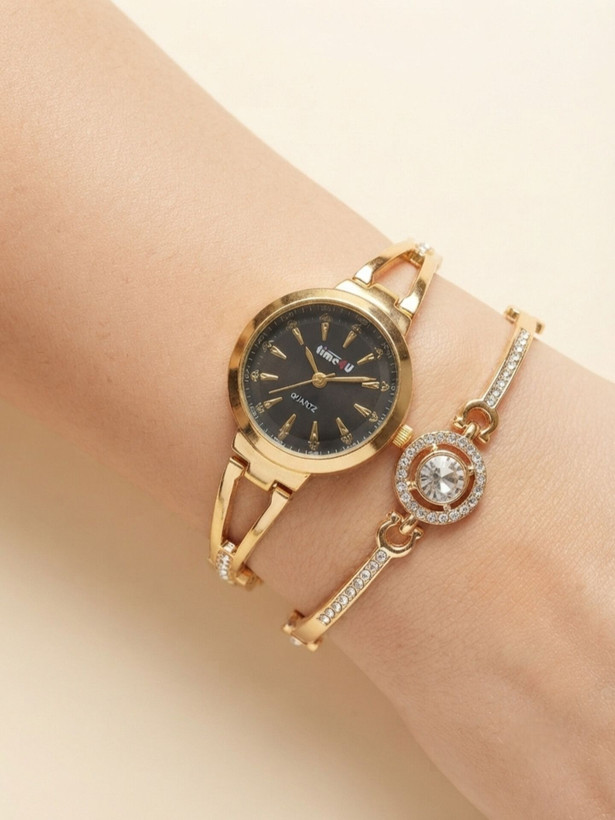 کد 2970 ساعت زنانه ست دستبندی برند TIME4U ✅ باکیفیت ( سفارشی ) ✅ ضد آب ( واشر دار ) ست دستبند طراحی خاص، زیبا ظریف قفل دستبندی موتور کوارتز 