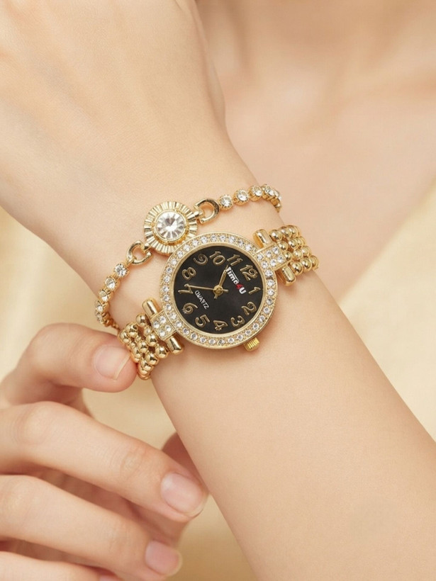 کد 2970 ساعت زنانه ست دستبندی برند TIME4U ✅ باکیفیت ( سفارشی ) ✅ ضد آب ( واشر دار ) ست دستبند طراحی خاص، زیبا ظریف قفل دستبندی موتور کوارتز 